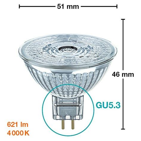 Osram Led Lampe Pin Gu5 3 Mr16 7 2 W Gu5 3 36 ° Nicht Dimmbar