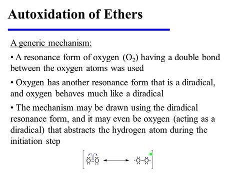 Autoxidation Of Ethers Youtube