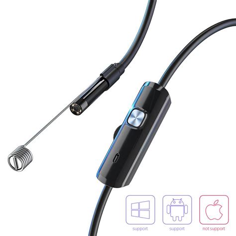 Kaufe 1M 2M 5M Endoskop Kamera 7mm IP67 Wasserdicht 6 LED Borescope