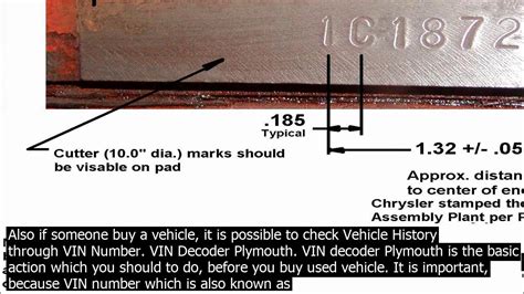 Vin Decoder Plymouth This Is Plymouth Vin Decoder Every Plymouth Has A