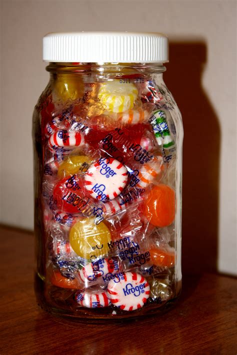 Glass Jar Full Of Hard Candy Photos Public Domain