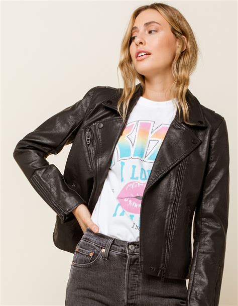 Blank Nyc Black Leather Moto Jacket Online Cpshouston Net