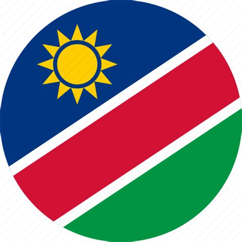 Circle Circular Country Flag Flag Of Namibia Flags Namibia