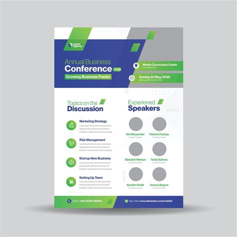 Conference Flyer Design Digital Marketing Webinar Corporate Business