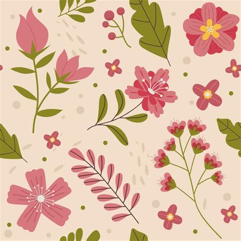 Floral Seamless Pattern 17478282 Vector Art At Vecteezy