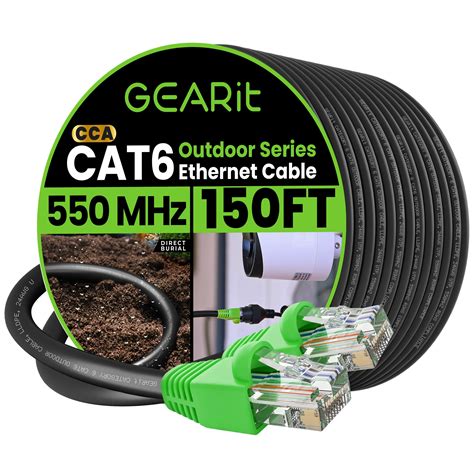 Cable De Conexi N Ethernet Gearit Rj Cat De M Negro Para