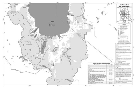 Lake Tahoe Basin Mvum South Map By Us Forest Service R5 Avenza Maps