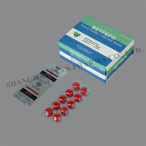 Ferrous Sulfate Folic Acid Tablets Mg Mg Ferrous Sulfate And