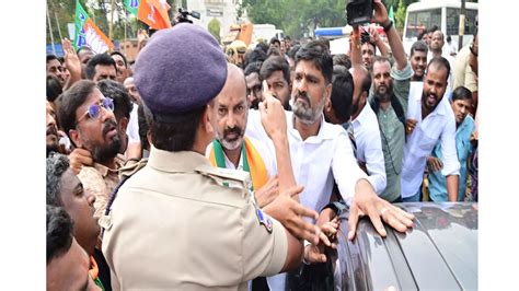 Bandi Sanjay Arrested On The Way To TSPSC Office INDToday