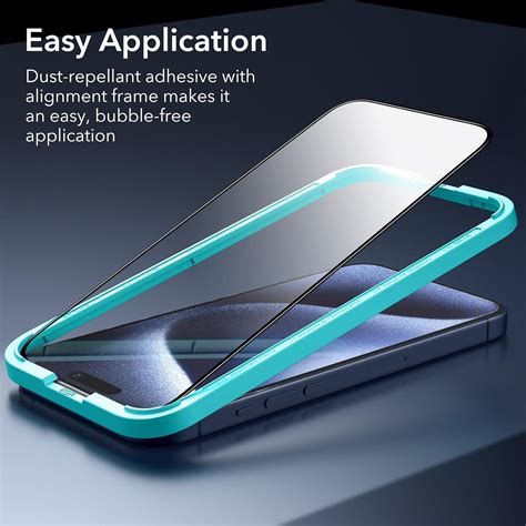 ESR Paquete De 3 Protectores De Pantalla Para IPhone 15 Pro Max 3