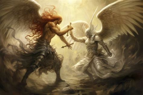 Battle Between An Angel And A Demon This Artwork Brings To Life The