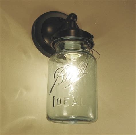 Vintage BLUE Canning Jar SCONCE Created NEW Mason Jar Lighting