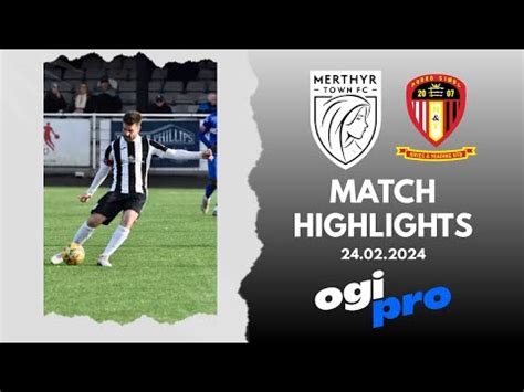 Merthyr Town 1 1 Hayes Yeading Utd Match Highlights 24 02 2024