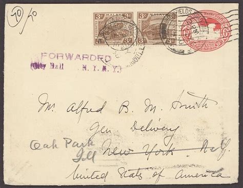 Malaya Federated Malay States Postal Stationery Envelopes 1930