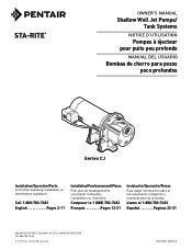 Pentair Pentair Sta Rite CJ Series Stainless Steel Shallow Well Jet