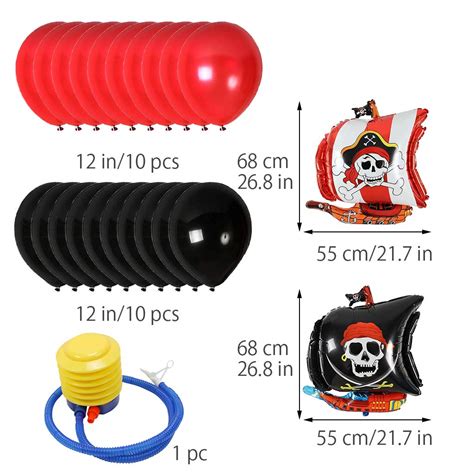 Buy Hongfago 31 Pcs Pirate Birthday Party Decorations Birthday Balloons