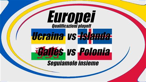 Galles Vs Polonia Ucraina Vs Islanda Europei Qualific Playoff