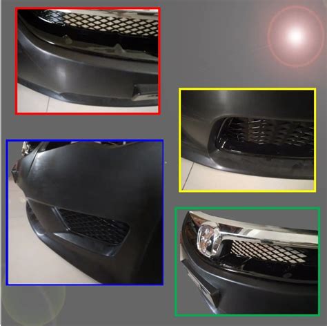 Honda Civic Fd Type R Bumper Carbon Fiber Mugen Lips Car Accessories