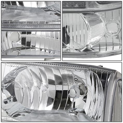 Chrome Housing Headlight Clear Corner White Led Hid Fan For