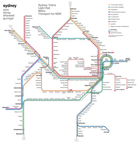 My map of Sydney's train and tram network - feedback welcome! : r/sydney