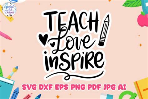 Teacher Svg Hand Lettered Svg Graphic By Specialartdigitaldesigns