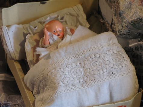 Antique Metal Doll Bed With Baby Doll Etsy