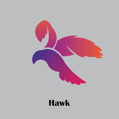 Premium Vector Hawk Logo Design With Gradient Color