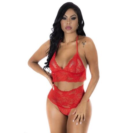 Conjunto Lia Pimenta Sexy Rojo Boutique Er Tica