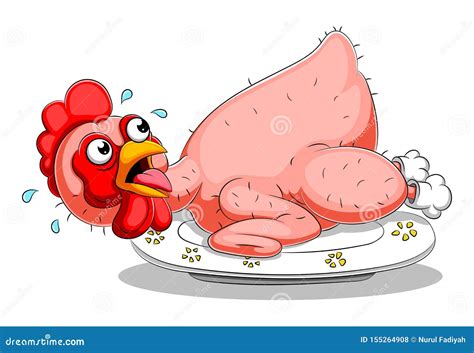 Chicken Scared Cartoon Vector | CartoonDealer.com #29888765