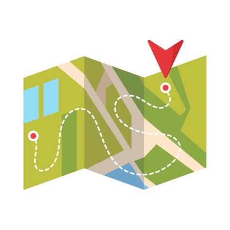 Folded Road Map Clip Art