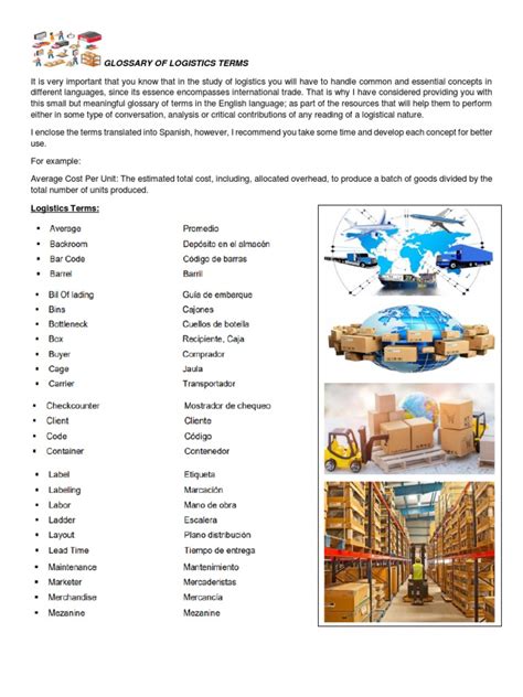 Glossary Of Logistics Terms Pdf