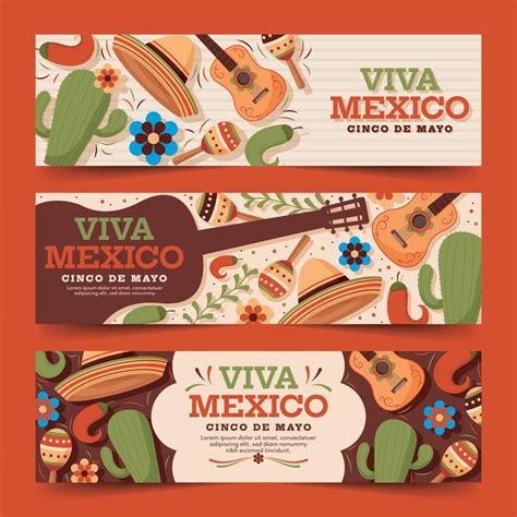 Cinco De Mayo Banners Set 6917785 Vector Art at Vecteezy