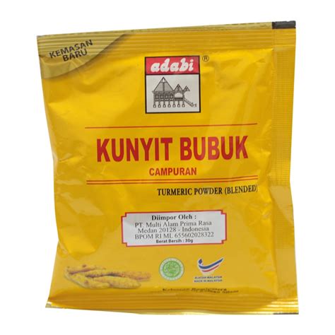 Jual Adabi Serbuk Kunyit Campuran 30gr Shopee Indonesia