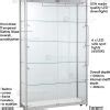 Aluminium Framed Upright Glass Display Showcase Shopfittings Direct