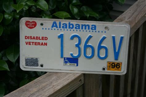 Alabama License Plate 1996 Disabled Veteran License Plate Etsy