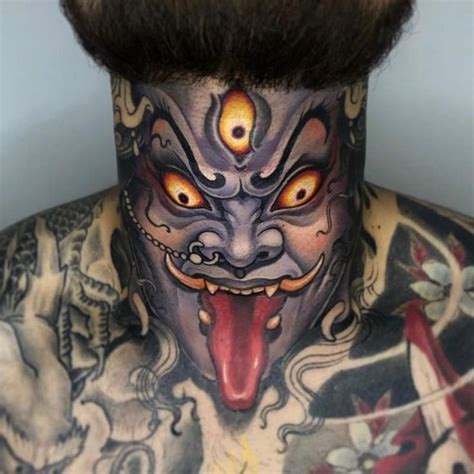 30 Best Japanese Neck Tattoo Designs Meanings Full Neck Tattoos