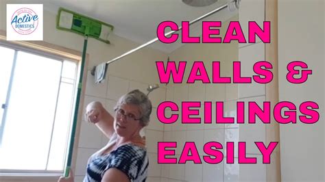 Cleaning Walls And Ceilings Using A Flat Mop Quick And Easy Youtube