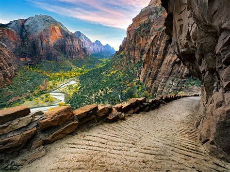 Landscape Canyon Zion National Park National Park Angels Landing Hd Wallpaper Peakpx