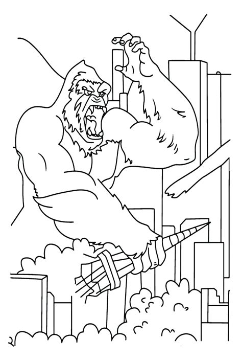 Free Printable King Kong Coloring Pages Free Printable Coloring Pages