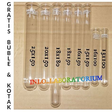 Jual Tabung Reaksi IWAKI 18X150 Tabung Reaksi Tahan Panas Test Tube