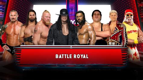 WWE 2K23 8 MAN BATTLE ROYAL ROMAN REIGNS BROCK LESNAR HULK HOGAN