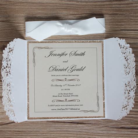 White Lace Wedding Invitations - Decorate