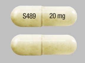 Pill Finder: S489 20 mg White Capsule-shape - Medicine.com