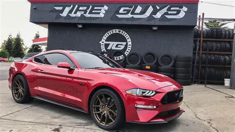 Ford Mustang Gt S Rapid Red With Bronze Aodhan Aff Wheel Front