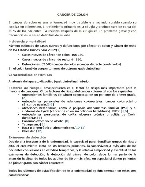 Tipos DE Cancer CANCER DE COLON El cáncer de colon es una enfermedad