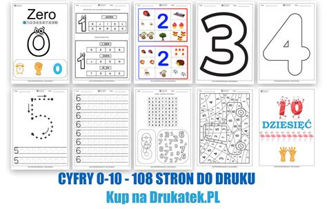 Cyfry Do Druku 108 Stron Drukatek Pl