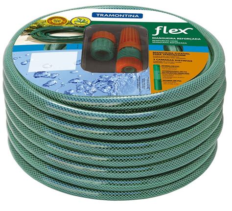 Mangueira Flex Tramontina Verde Em PVC 3 Camadas 20 M Engates