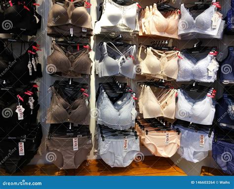 Bras Are Displayed And Sold In Lingerie Stores Editorial Stock Image Image Of Stores Night