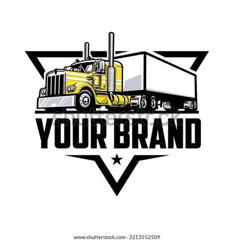 Trucking 18 Wheeler Circle Emblem Logo Stock Vector (Royalty Free ...