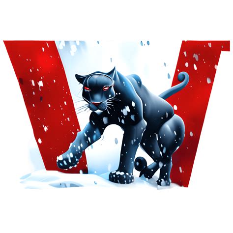 Snow Covered Panther Graphic · Creative Fabrica